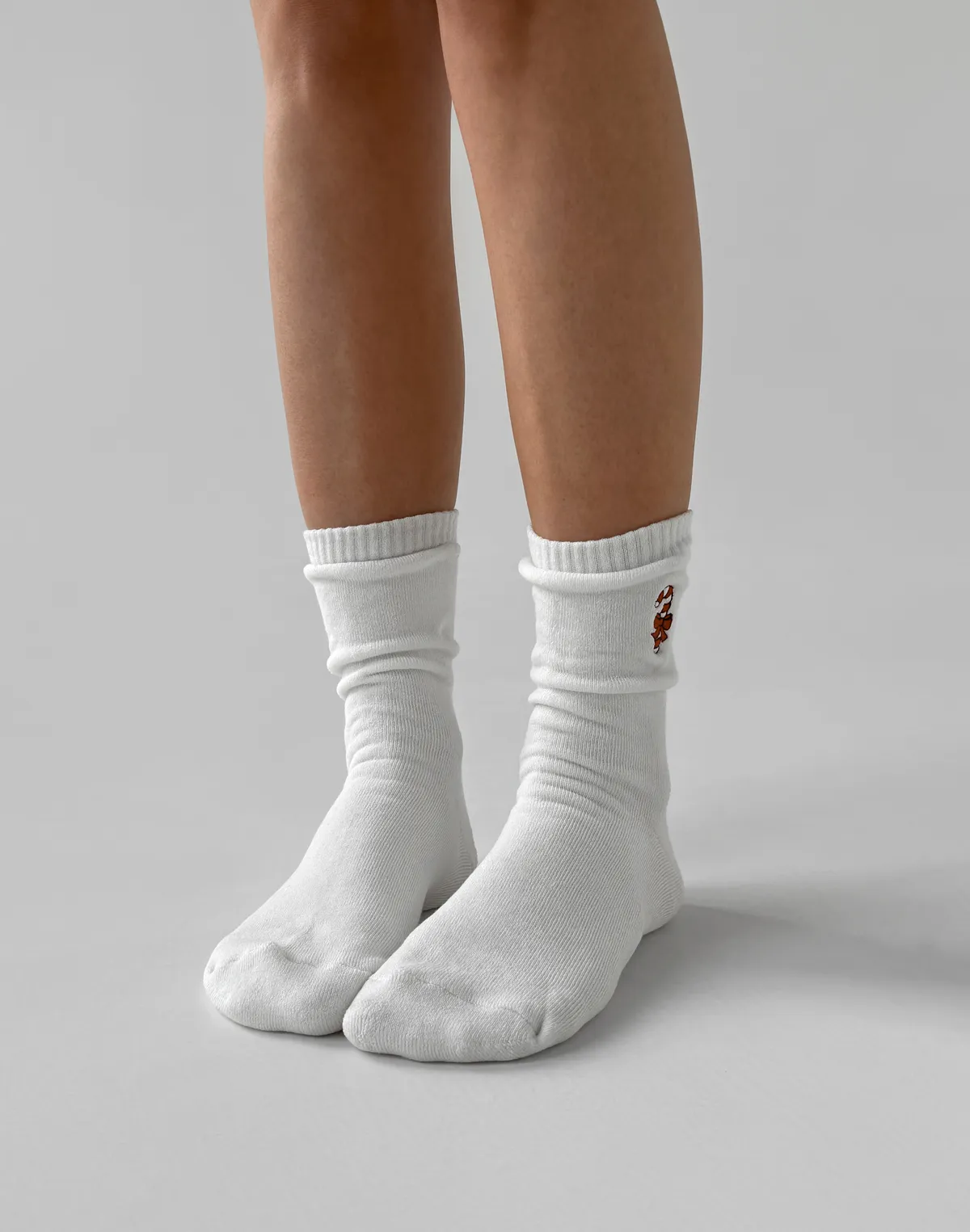 Zimowe skarpetki z wzorem „cukierek”, mleczne - Фото 5