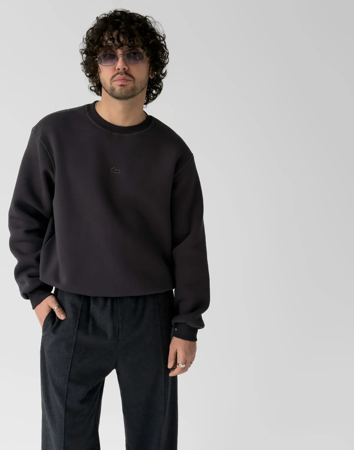 Світшот з начосом чоловічий, еспресо - Фото 6