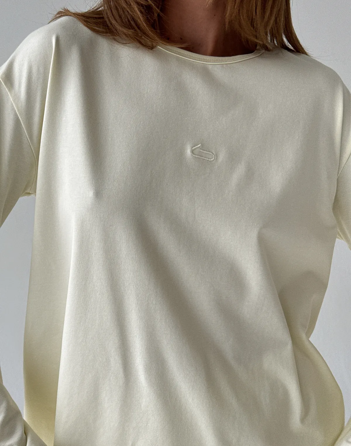 Піжамний лонгслів з ніжної бавовняної тканини, світло-жовтий - Фото 7