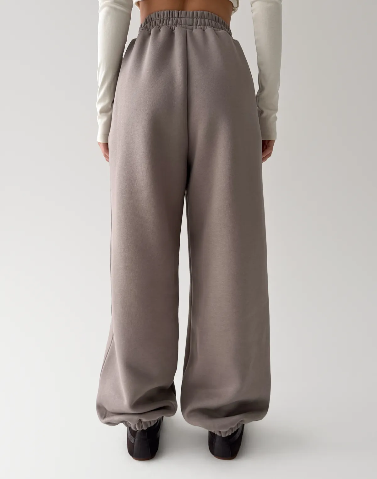 Джогери оверсайз з начосом, сіро-кавові - Фото 2