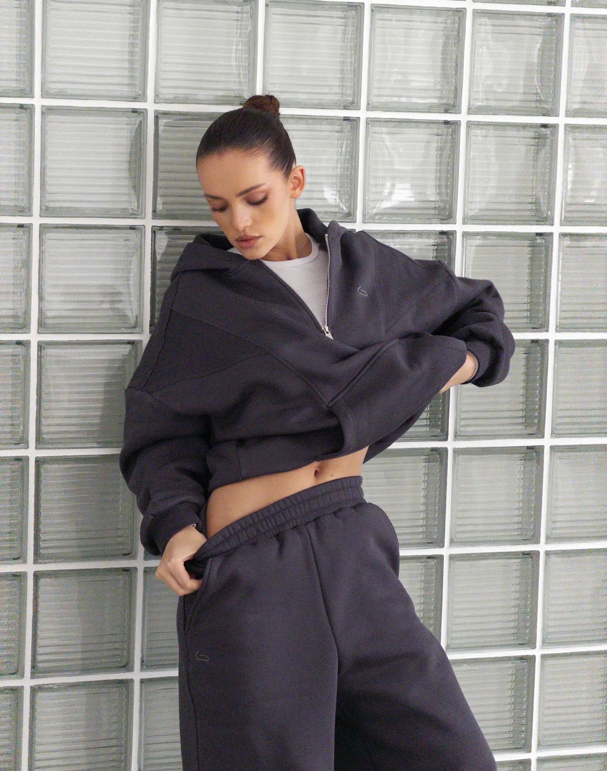 Джогери оверсайз з начосом, антрацит - Фото 6