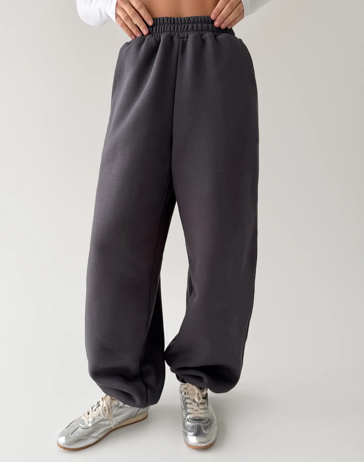 Джогери оверсайз з начосом, антрацит - Фото 1