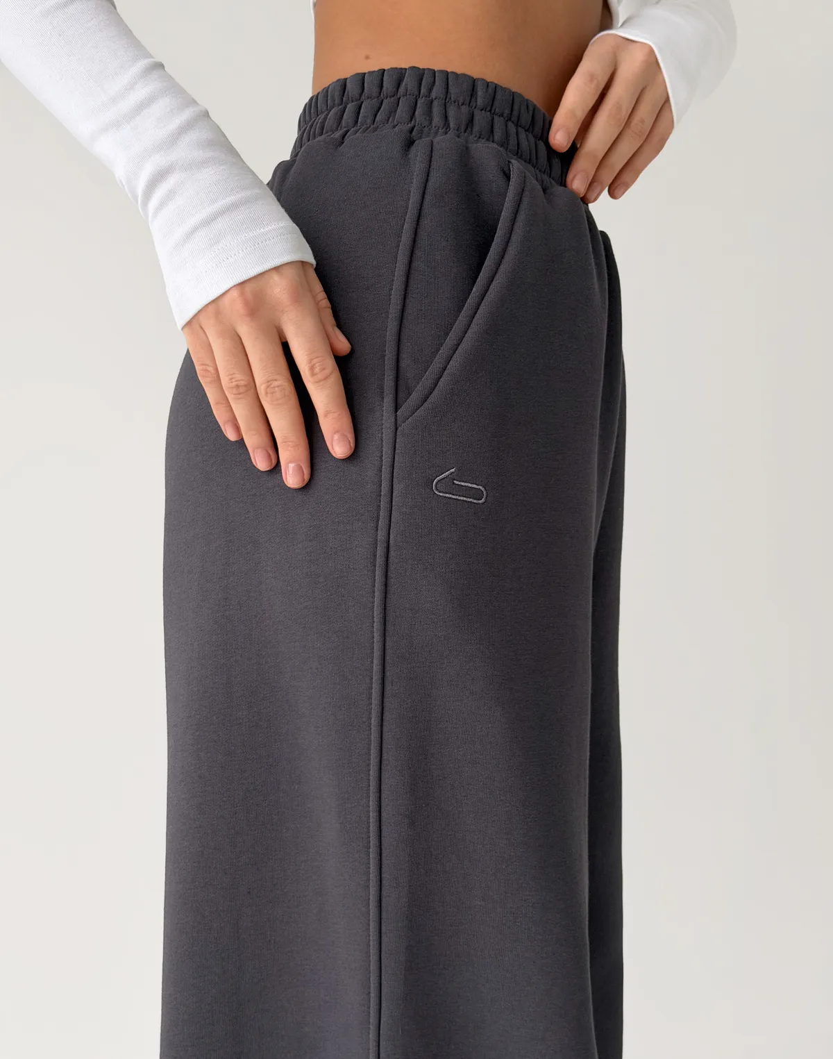 Джогери оверсайз з начосом, антрацит - Фото 5