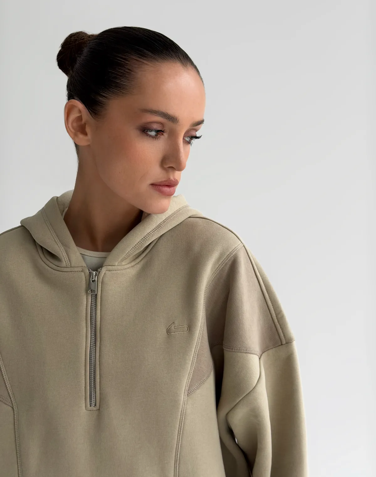 Худі з блискавкою до середини з начосом, світло-кавовий - Фото 7