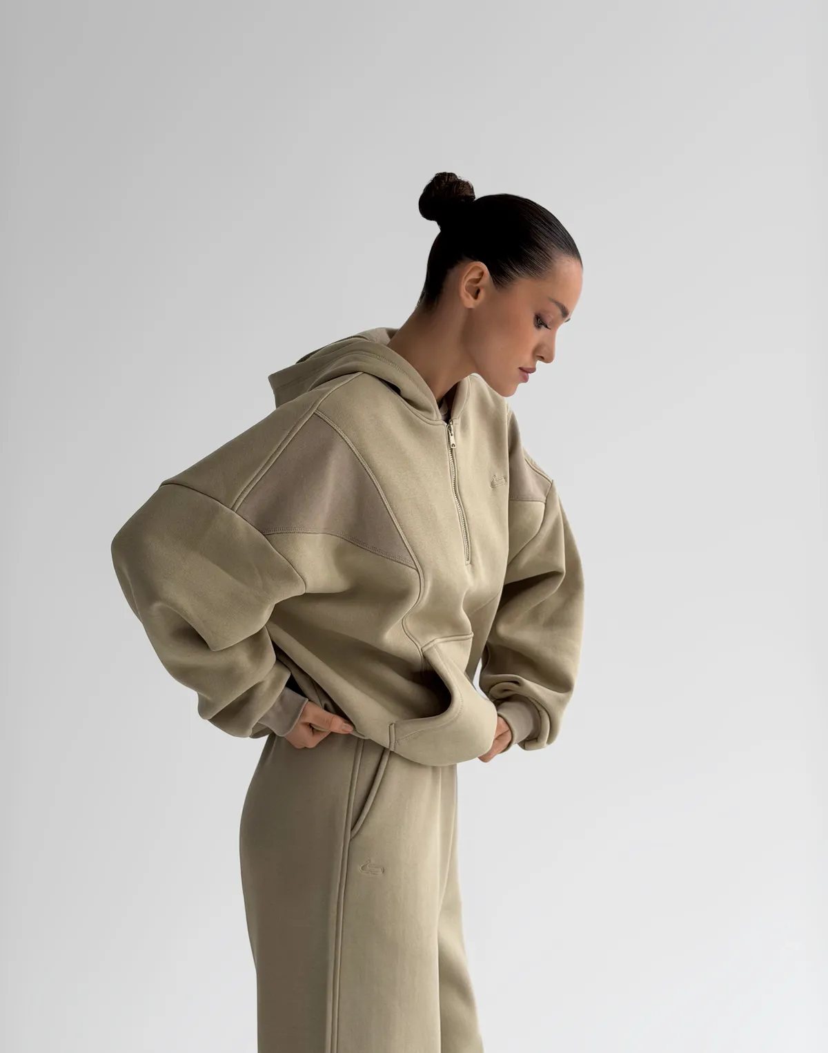 Худі з блискавкою до середини з начосом, світло-кавовий - Фото 8