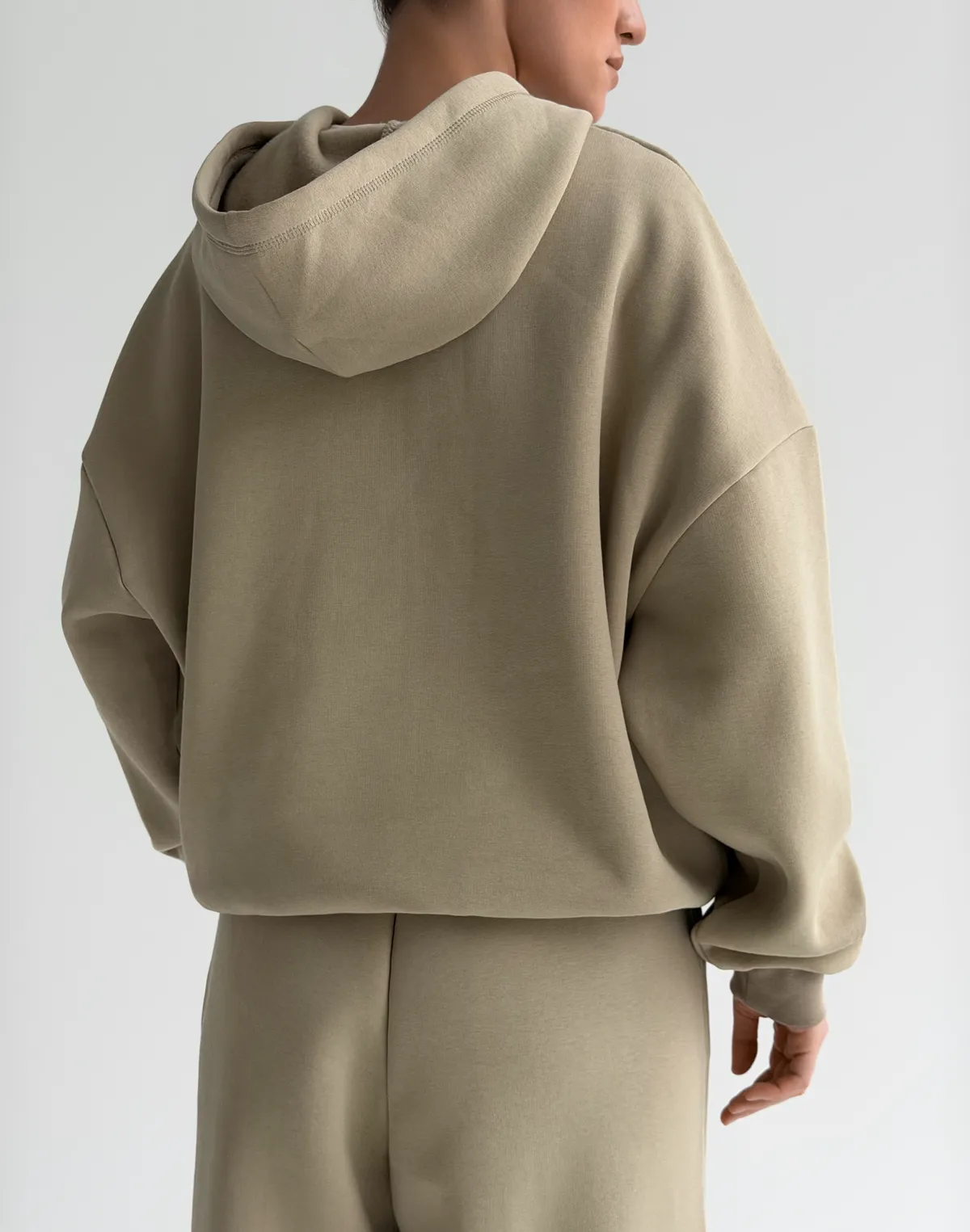 Худі з блискавкою до середини з начосом, світло-кавовий - Фото 2