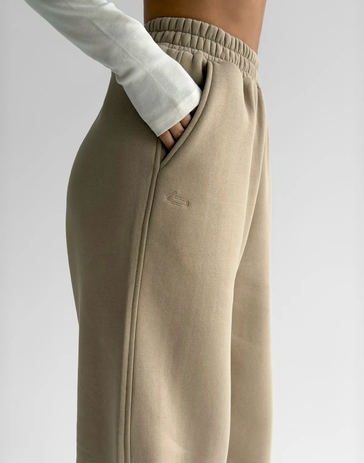 Джогери оверсайз з начосом, світло-кавові - Фото 8