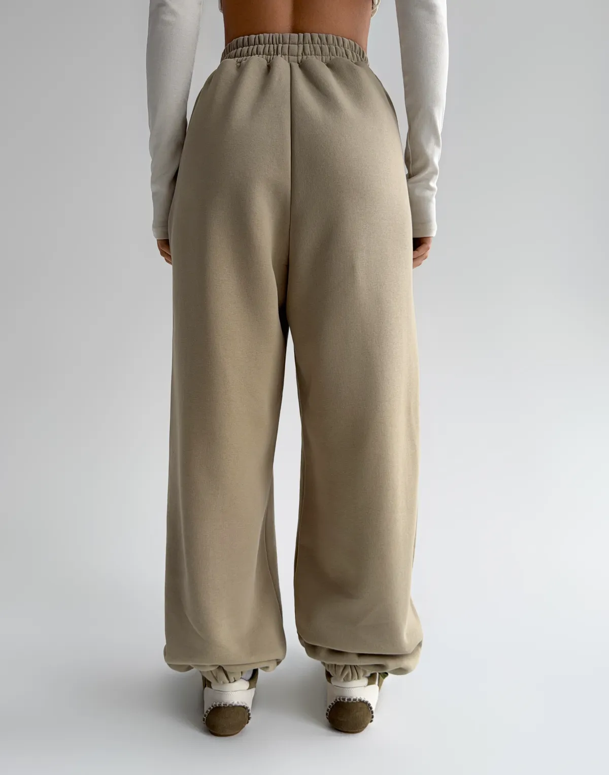 Джогери оверсайз з начосом, світло-кавові - Фото 2