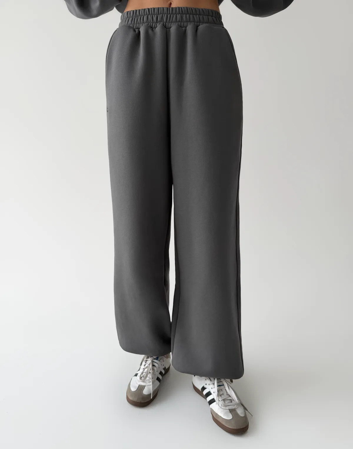 Джогери оверсайз з начосом, темно-сірі - Фото 1