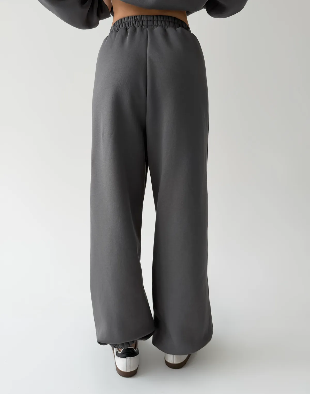 Джогери оверсайз з начосом, темно-сірі - Фото 2