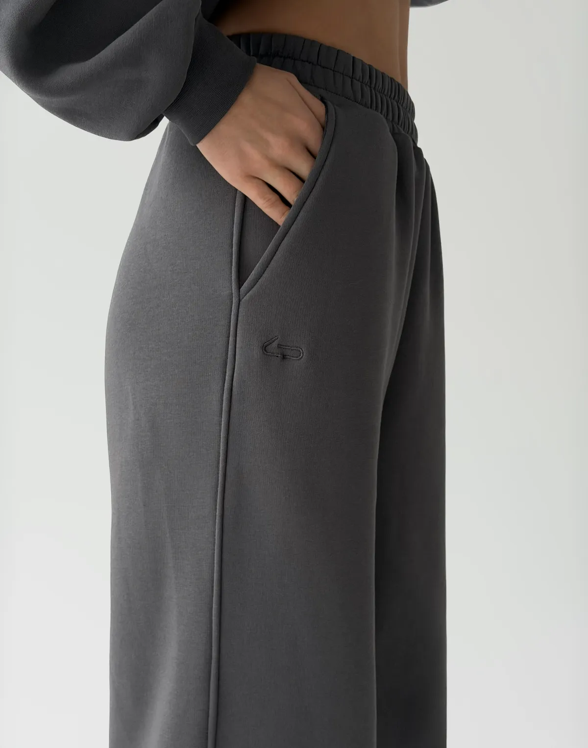 Джогери оверсайз з начосом, темно-сірі - Фото 6