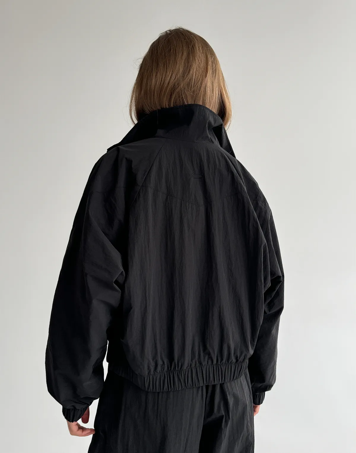 Зіпер з плащової тканини, чорний - Фото 2