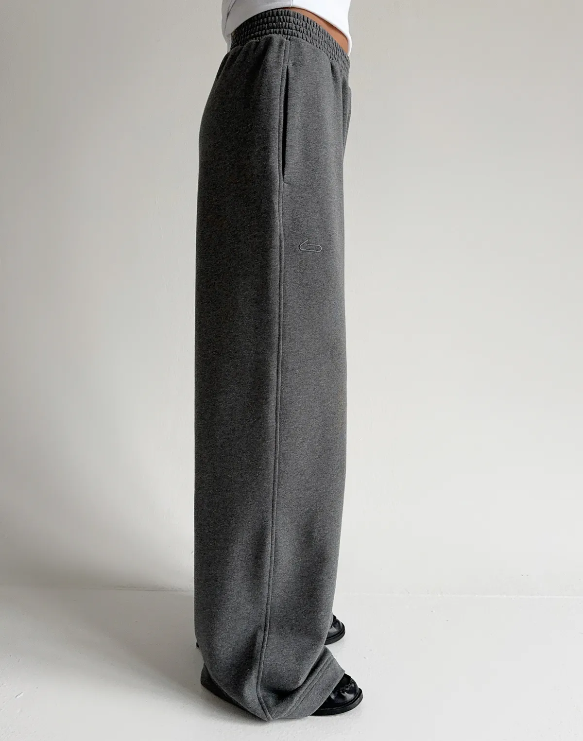 Штани спортивні прямі, темний меланж - Фото 7