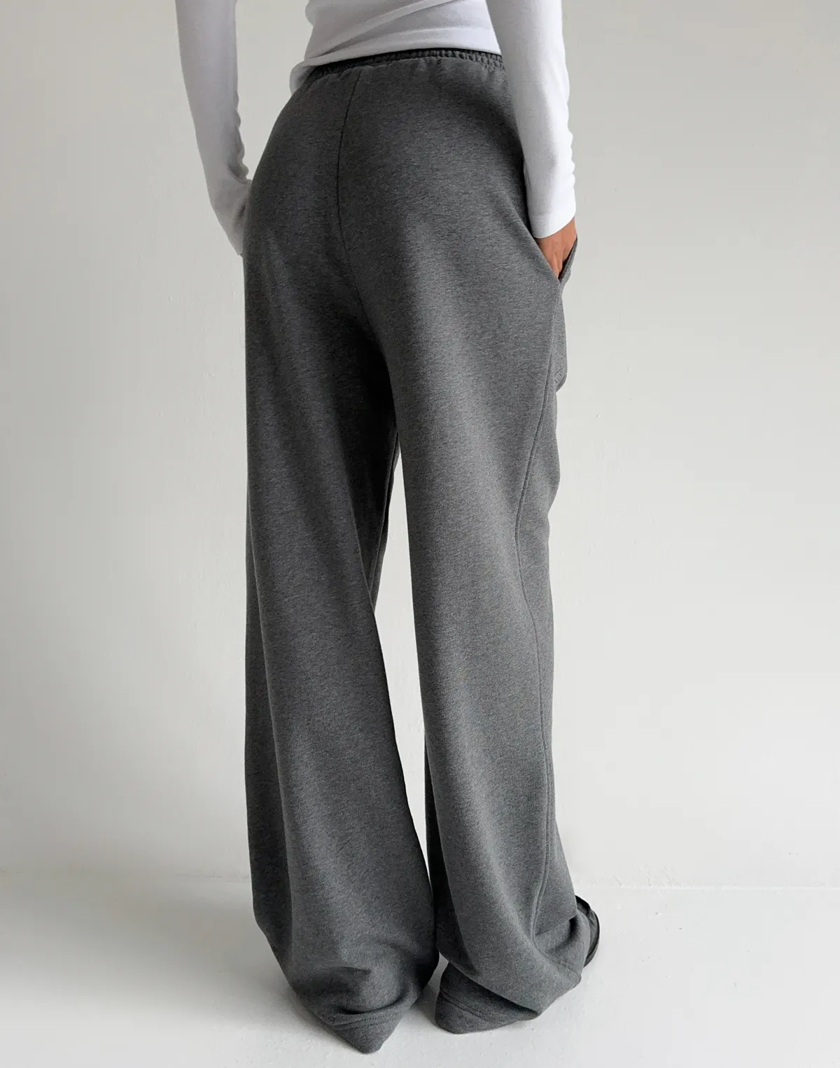 Штани спортивні прямі, темний меланж - Фото 2