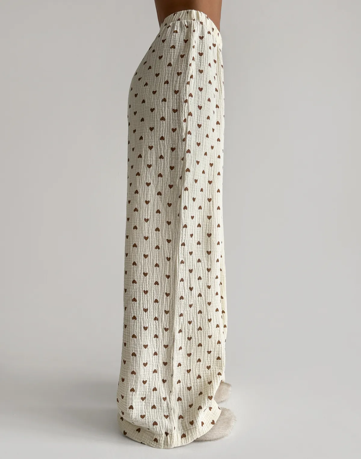 Штани піжамні, кремово-коричневі - Фото 7