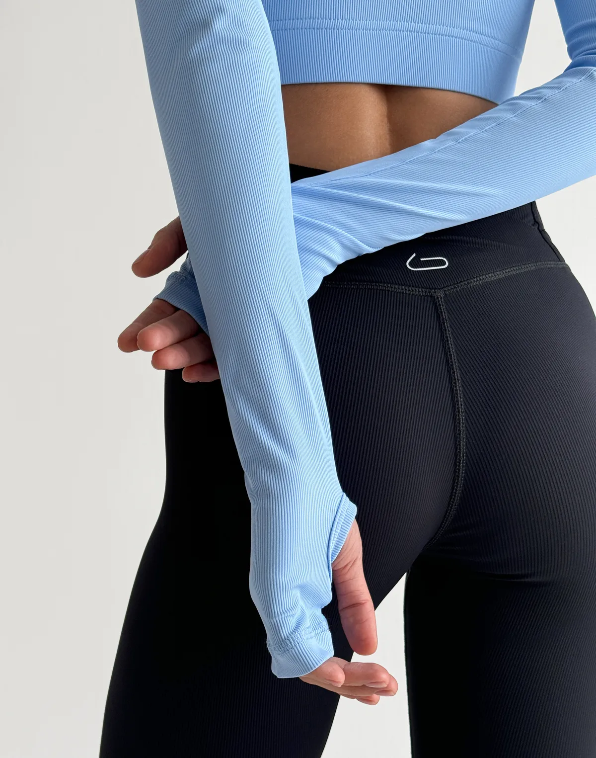 Рашгард на блискавці вкорочений спортивний, блакитний - Фото 7