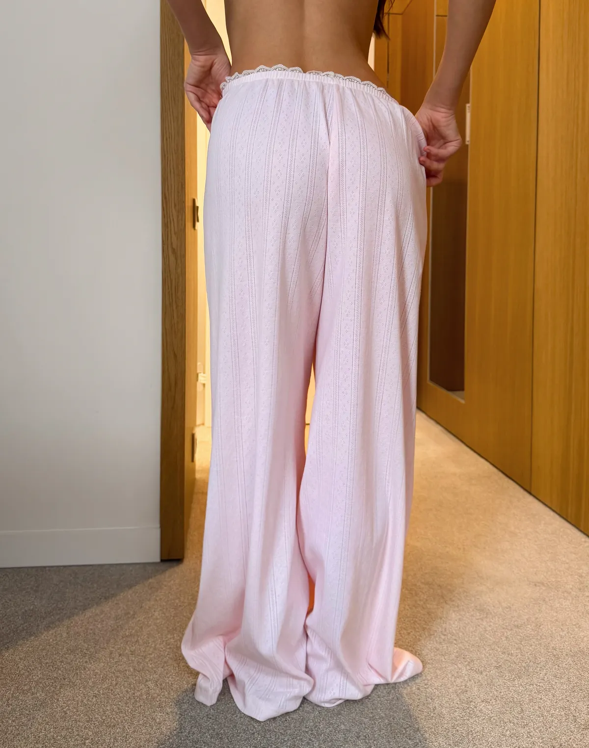 Піжамні штани для дому, пастельно-рожеві - Фото 2