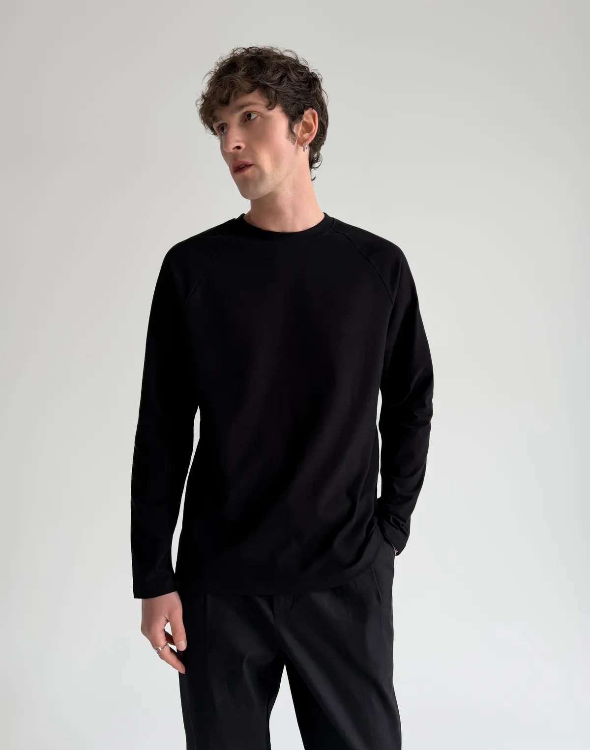 Лонгслів чоловічий зимовий, чорний - Фото 8