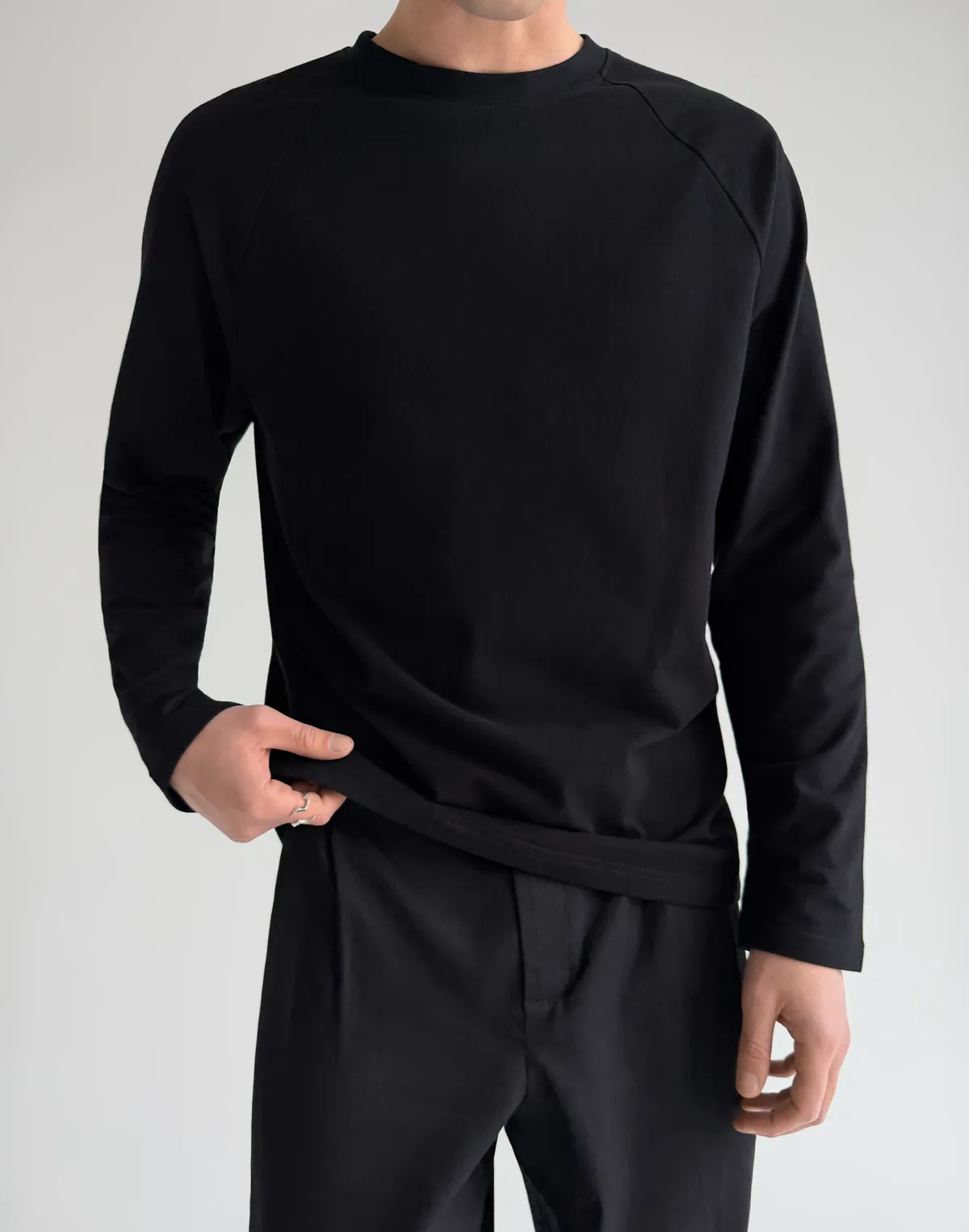 Лонгслів чоловічий зимовий, чорний - Фото 7