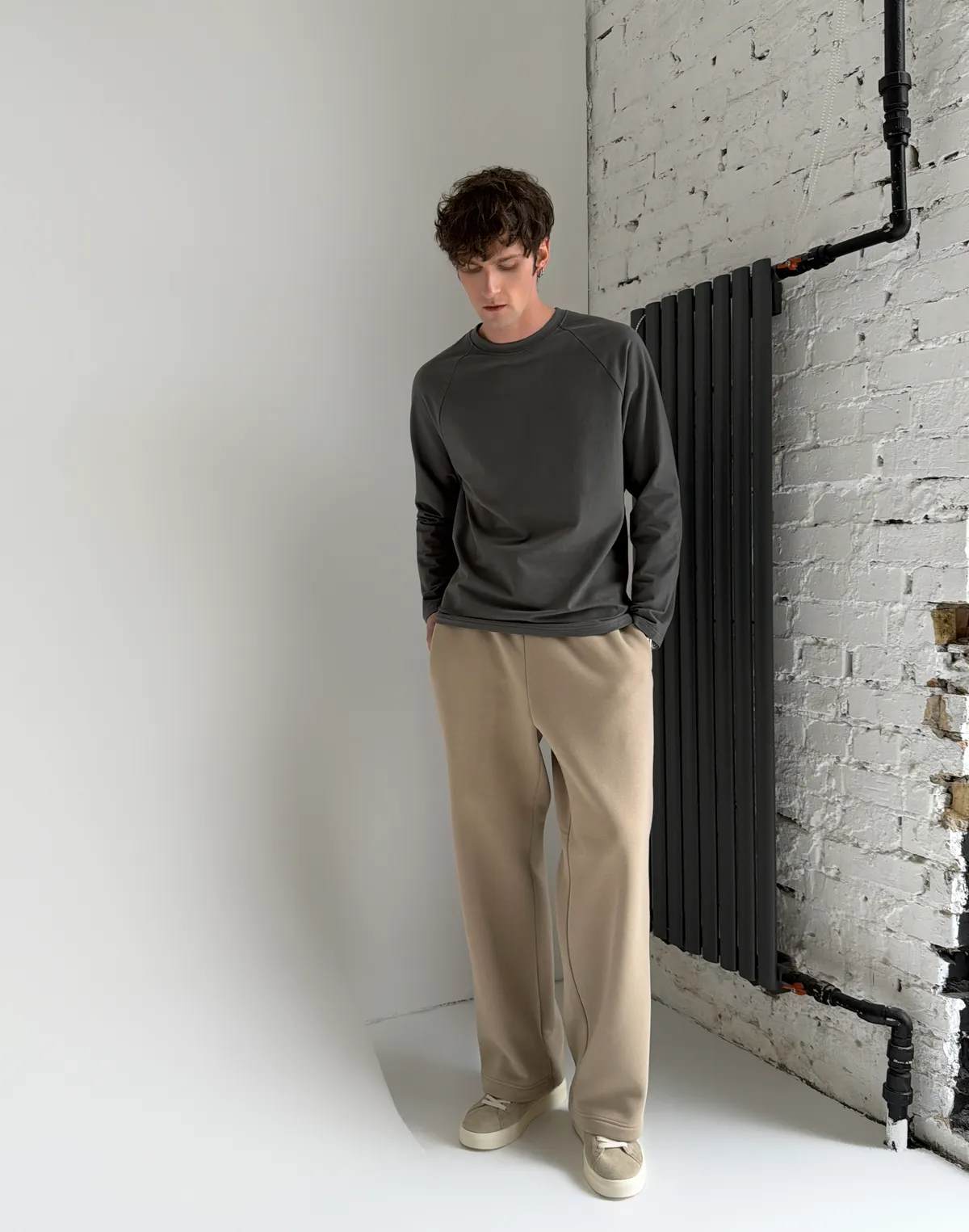 Лонгслів чоловічий зимовий, графітовий - Фото 8