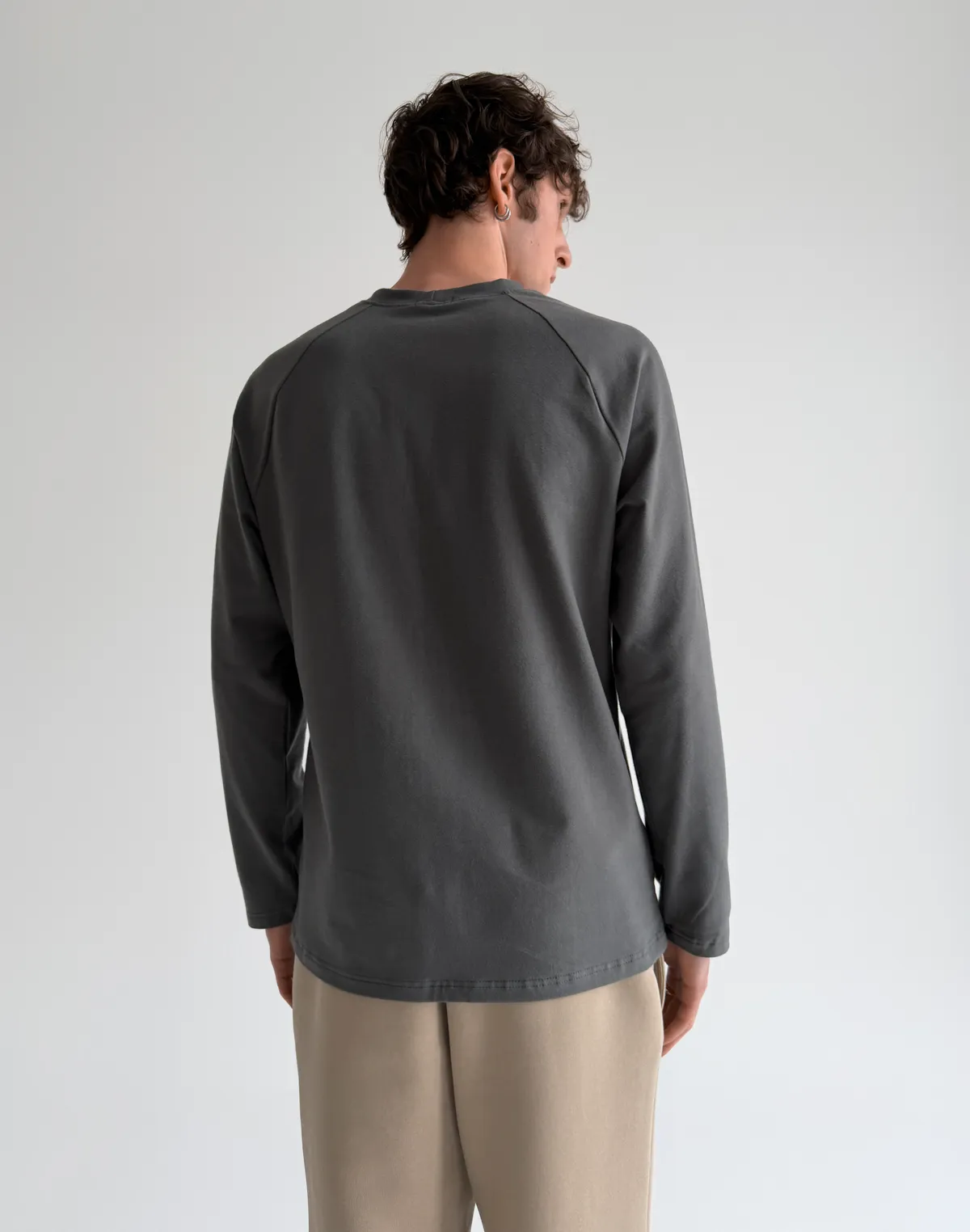 Лонгслів чоловічий зимовий, графітовий - Фото 2