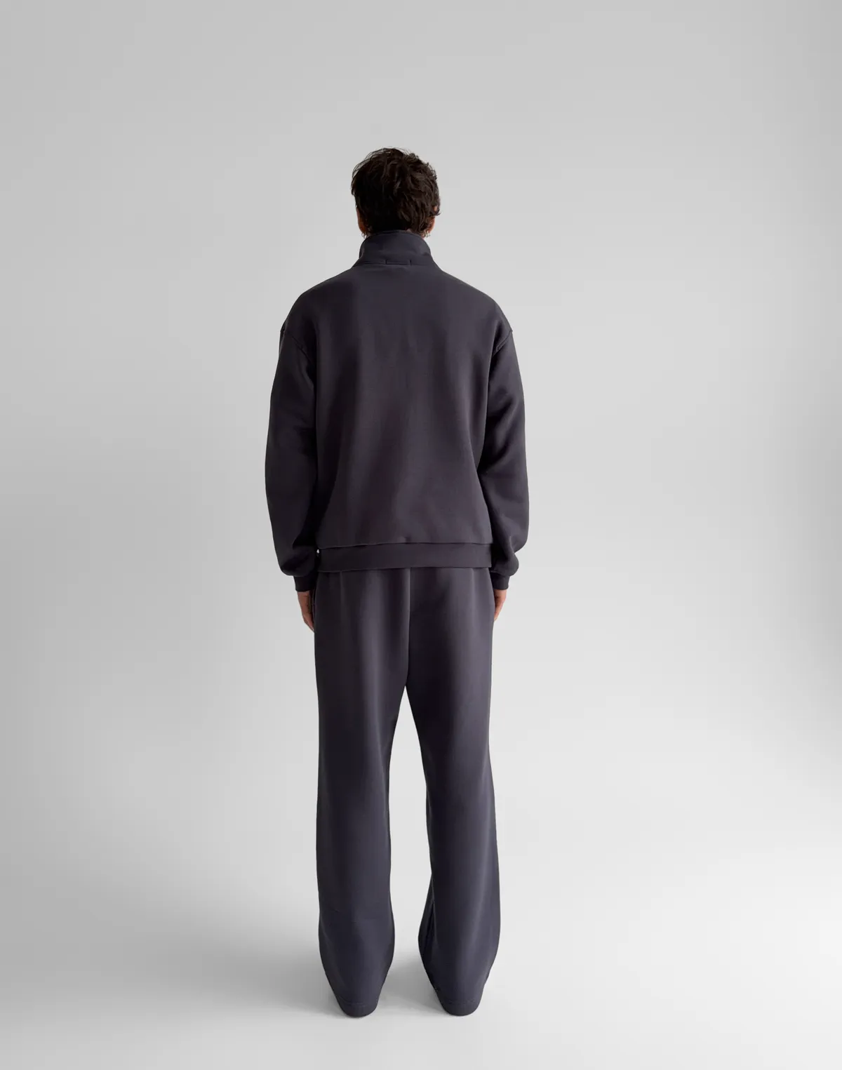 Світшот чоловічий на блискавці до середини, антрацит - Фото 2