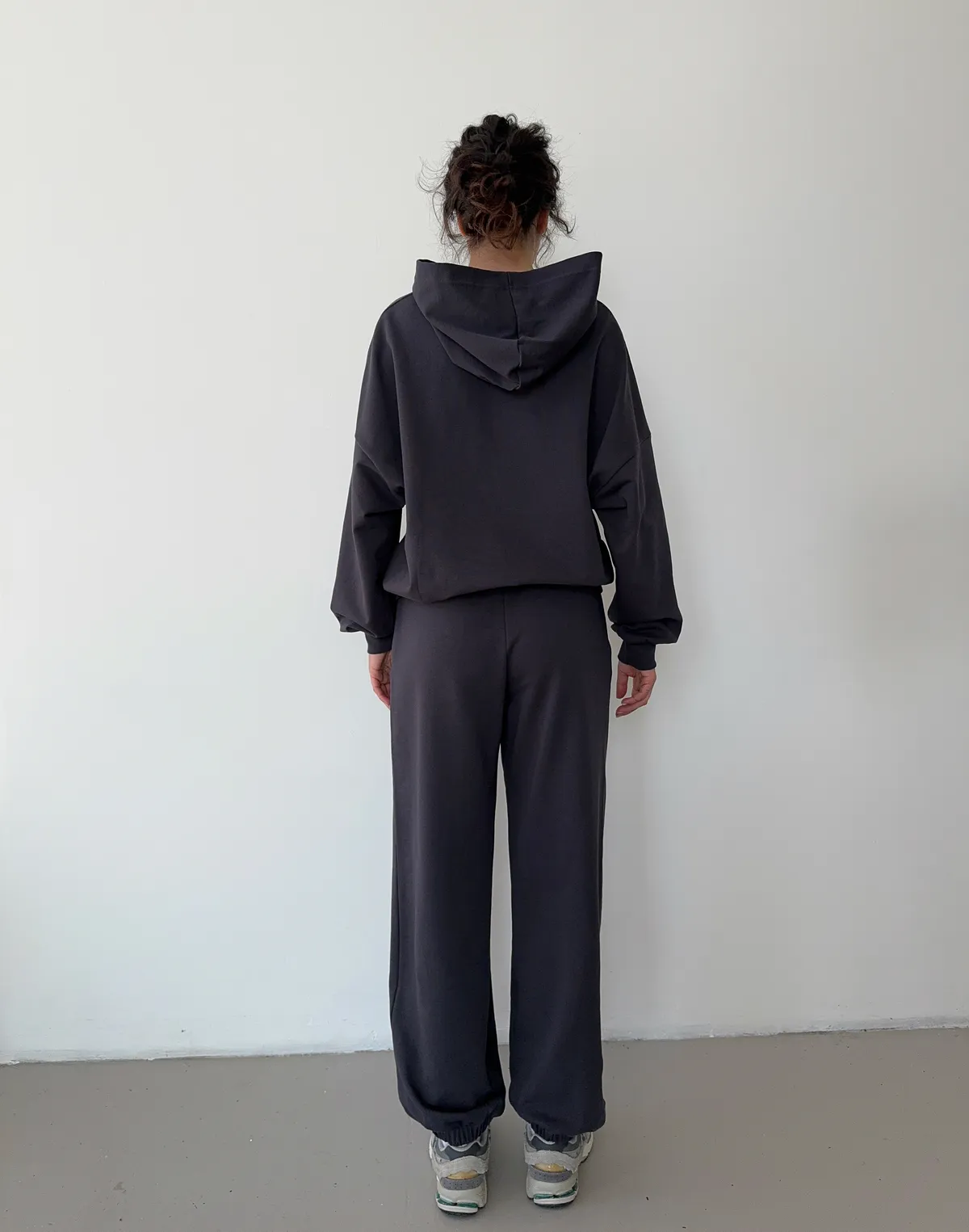 Худі весняний стандартний вкорочений, графіт - Фото 2