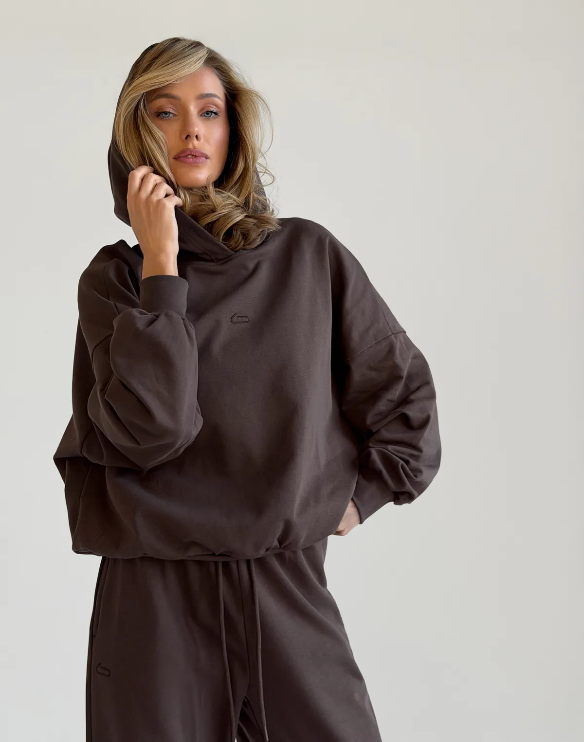 Худі весняний стандартний вкорочений, шоколад - Фото 6