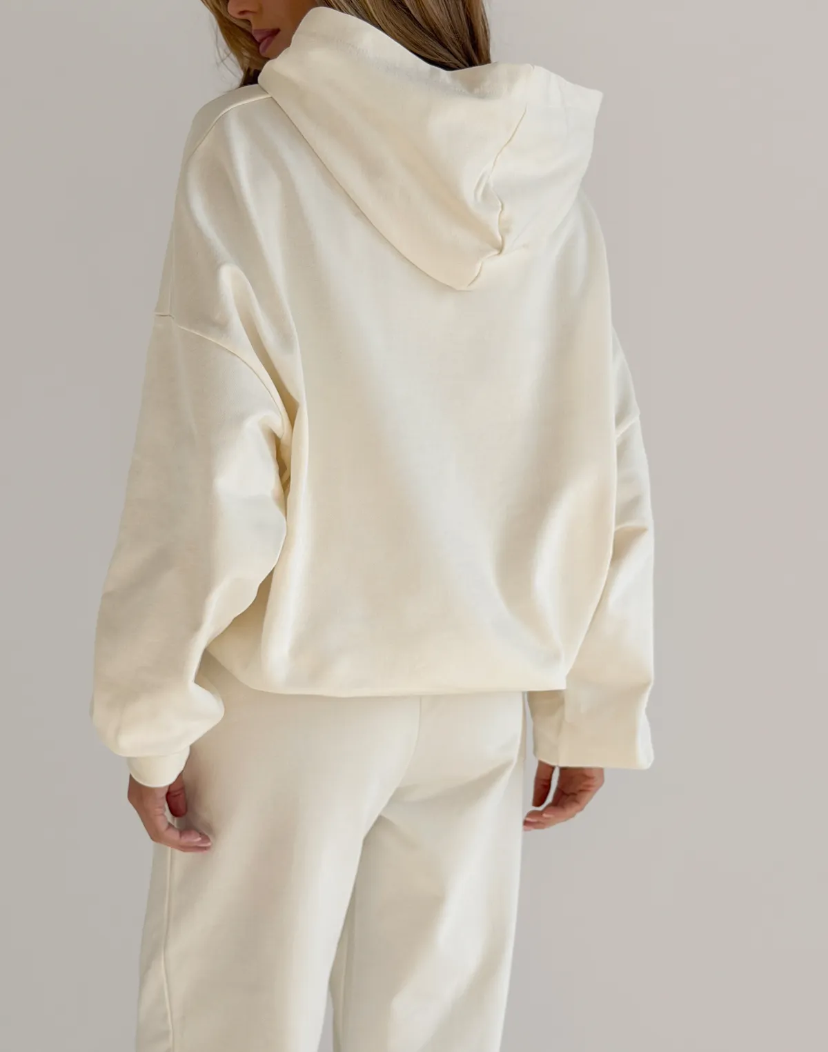 Худі весняний стандартний вкорочений, екрю - Фото 2