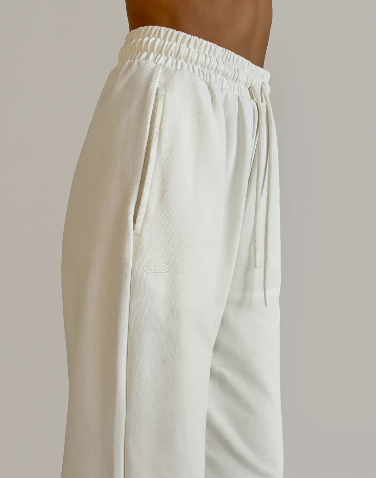 Джогери весняні вільного крою зі шнурком, екрю - Фото 5