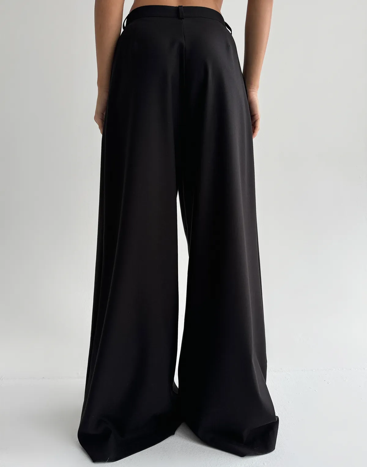 Штани оверсайз у стилі baggi, чорні - Фото 2