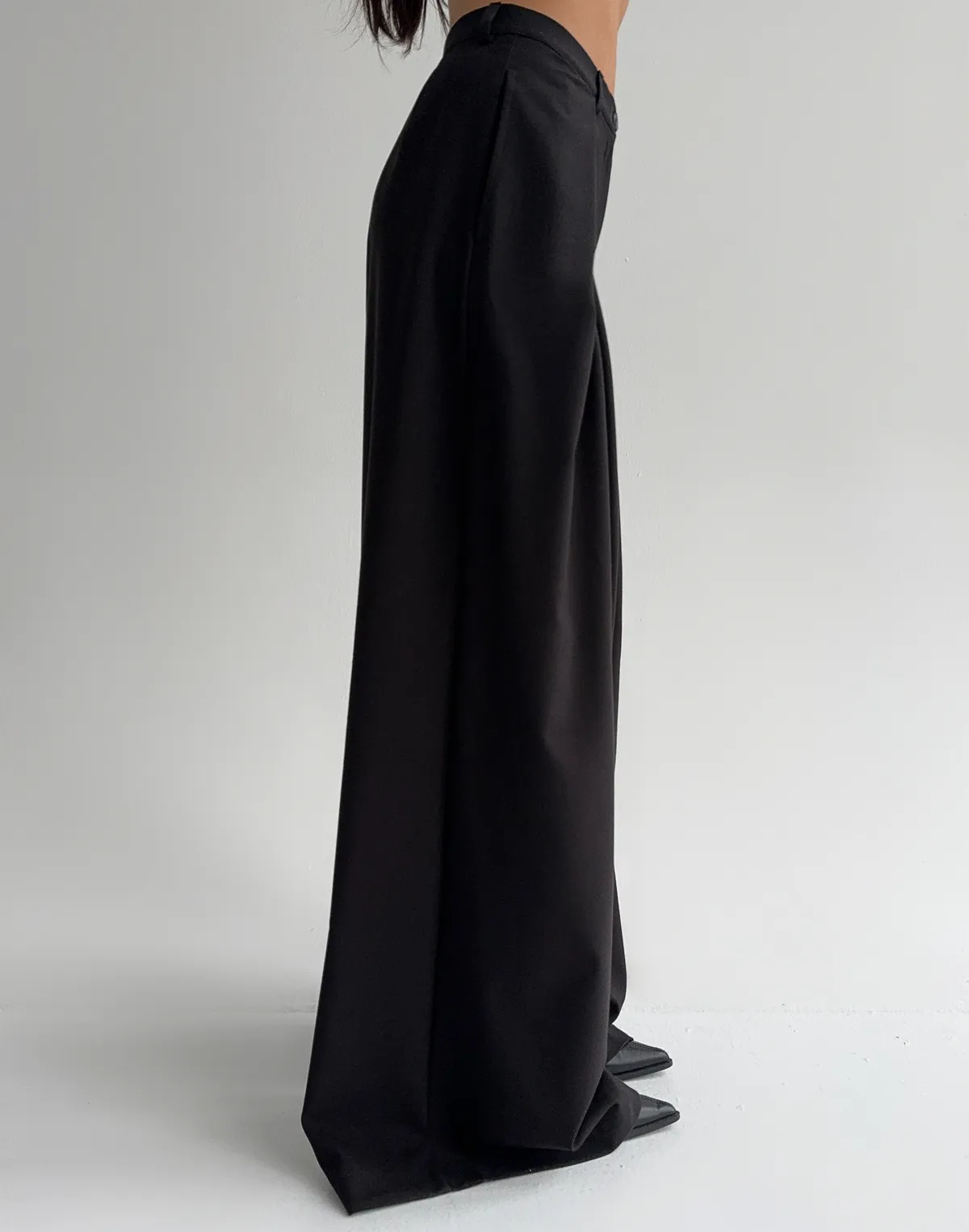 Штани оверсайз у стилі baggi, чорні - Фото 5