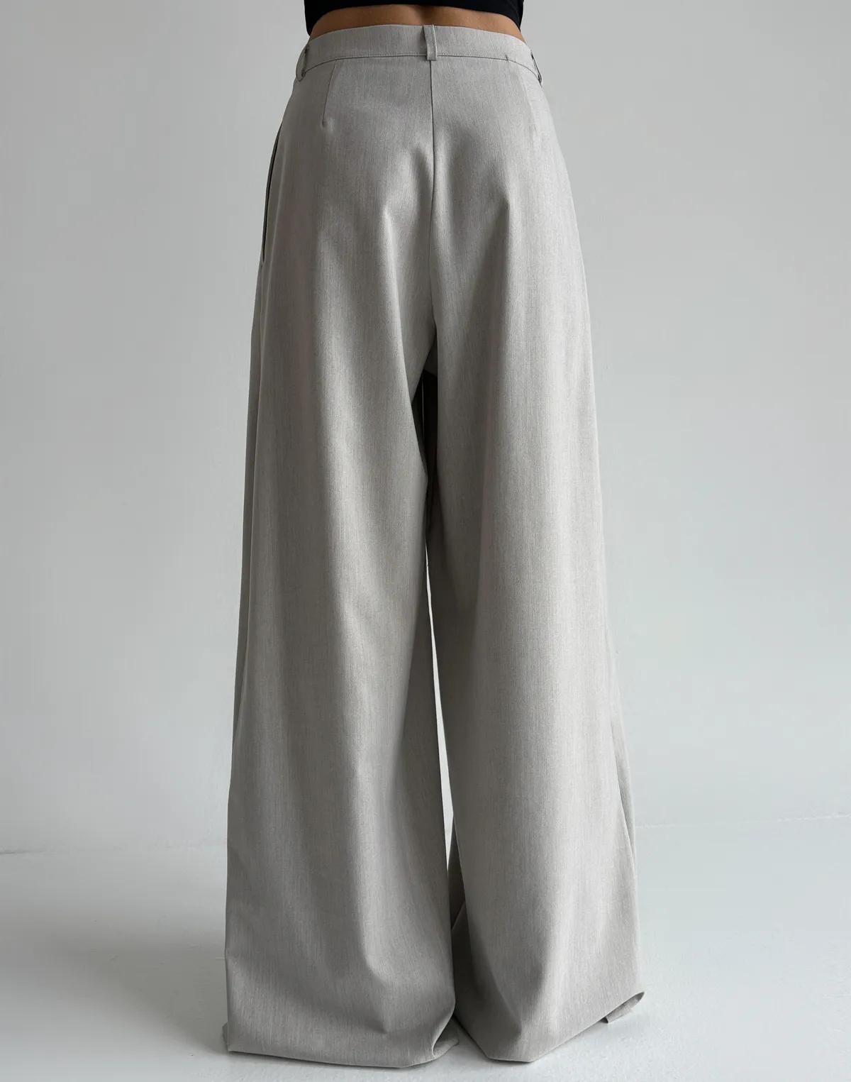 Штани оверсайз у стилі baggi, сірі - Фото 2