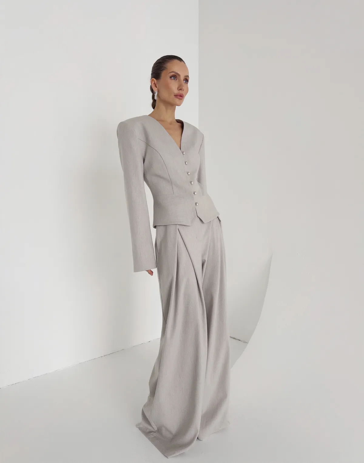 Штани оверсайз у стилі baggi, сірі - Фото 6