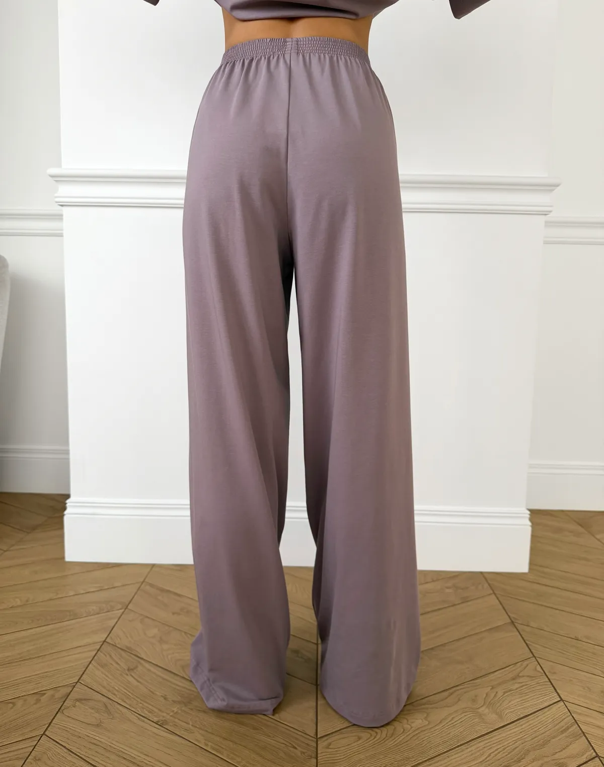 Піжамні штани з ніжної бавовняної тканини, фіолетові - Фото 2