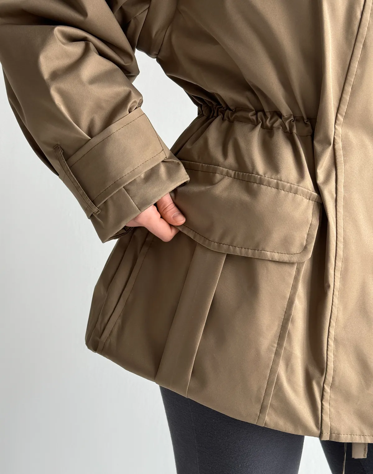 Куртка-трансформер з відстібними рукавами, кава з молоком - Фото 5