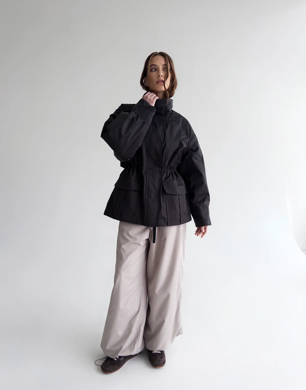 Куртка-трансформер з відстібними рукавами, антрацит - Фото 7