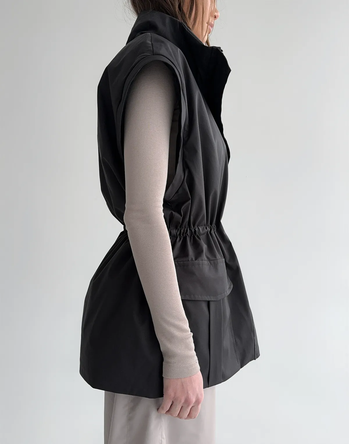 Куртка-трансформер з відстібними рукавами, антрацит - Фото 6