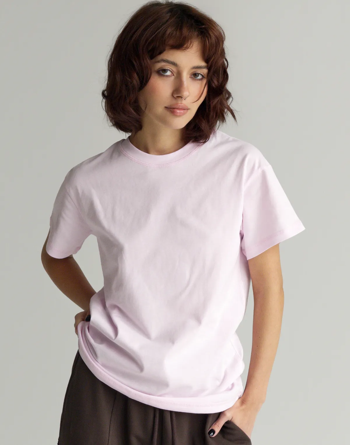 Футболка базова жіноча, рожева - Фото 6