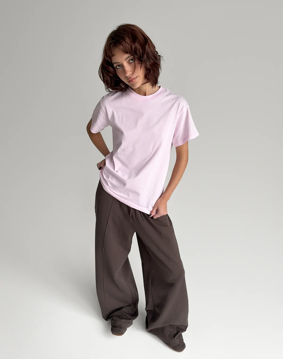 Футболка базова жіноча, рожева - Фото 8