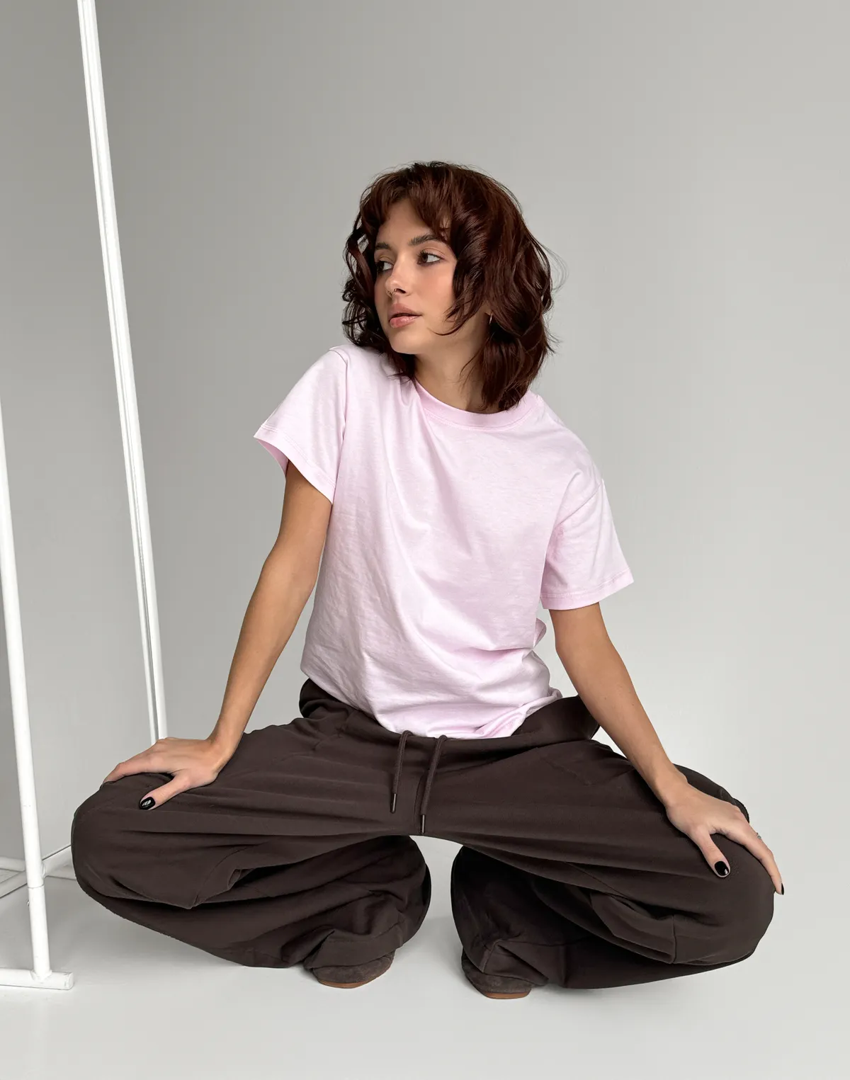 Футболка базова жіноча, рожева - Фото 3