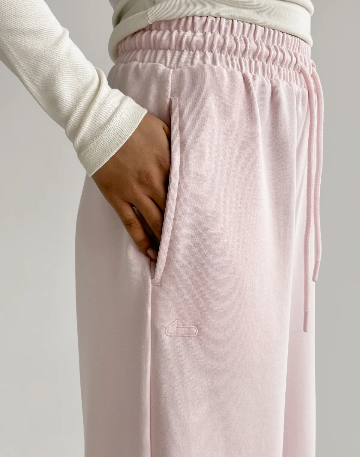 Джогери весняні вільного крою зі шнурком, ніжно-рожеві - Фото 5