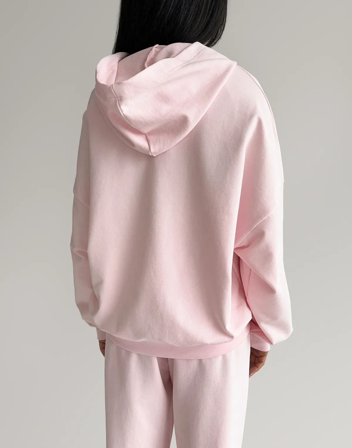 Худі весняний стандартний вкорочений, ніжно-рожевий - Фото 2