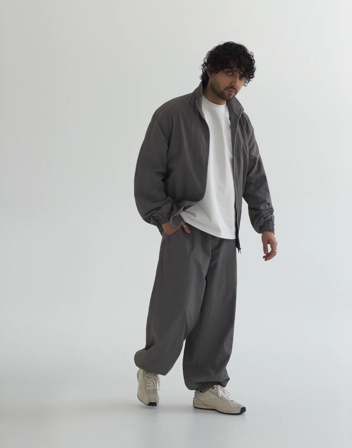 Зіпер чоловічий з плащової тканини, графіт - Фото 3