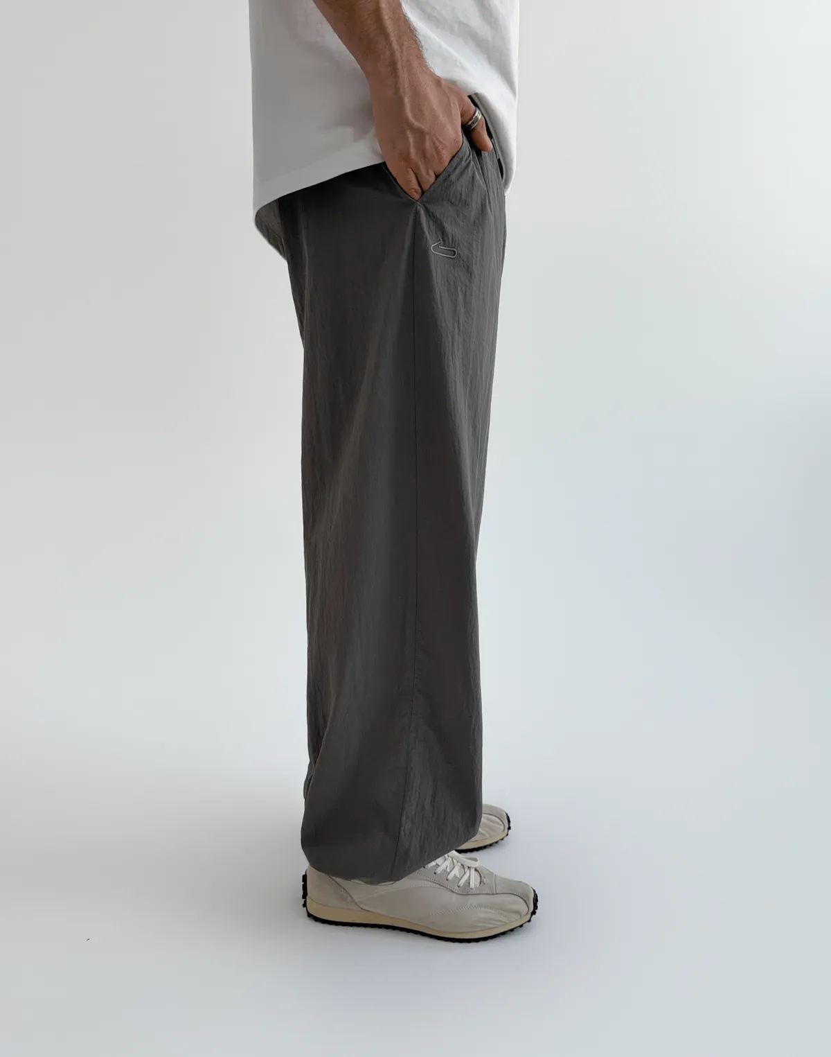 Джогери чоловічі з плащової тканини, графіт - Фото 6