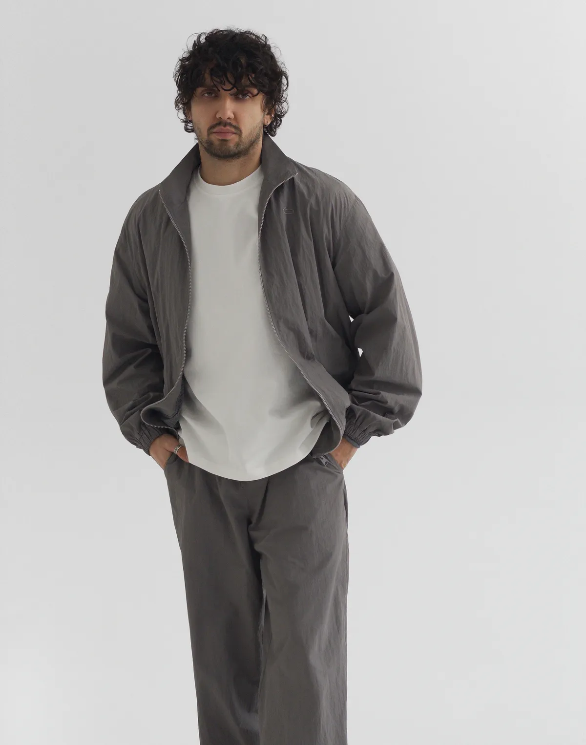 Зіпер чоловічий з плащової тканини, графіт - Фото 5