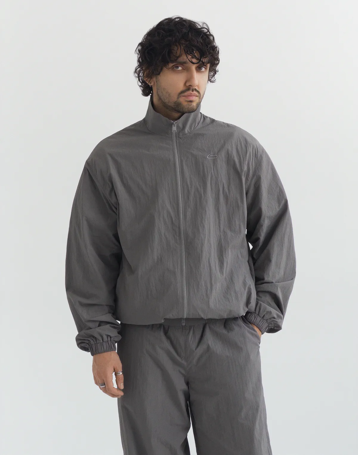 Зіпер чоловічий з плащової тканини, графіт - Фото 4