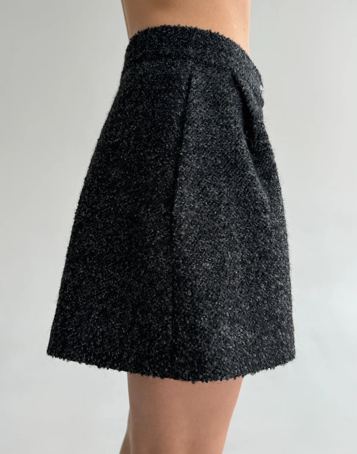 Шорти міні з вовною у складі, чорні - Фото 6