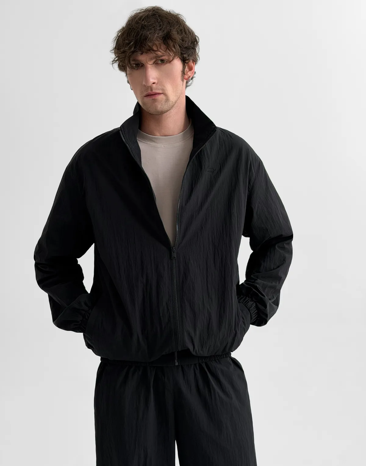 Зіпер чоловічий з плащової тканини, чорний - Фото 7