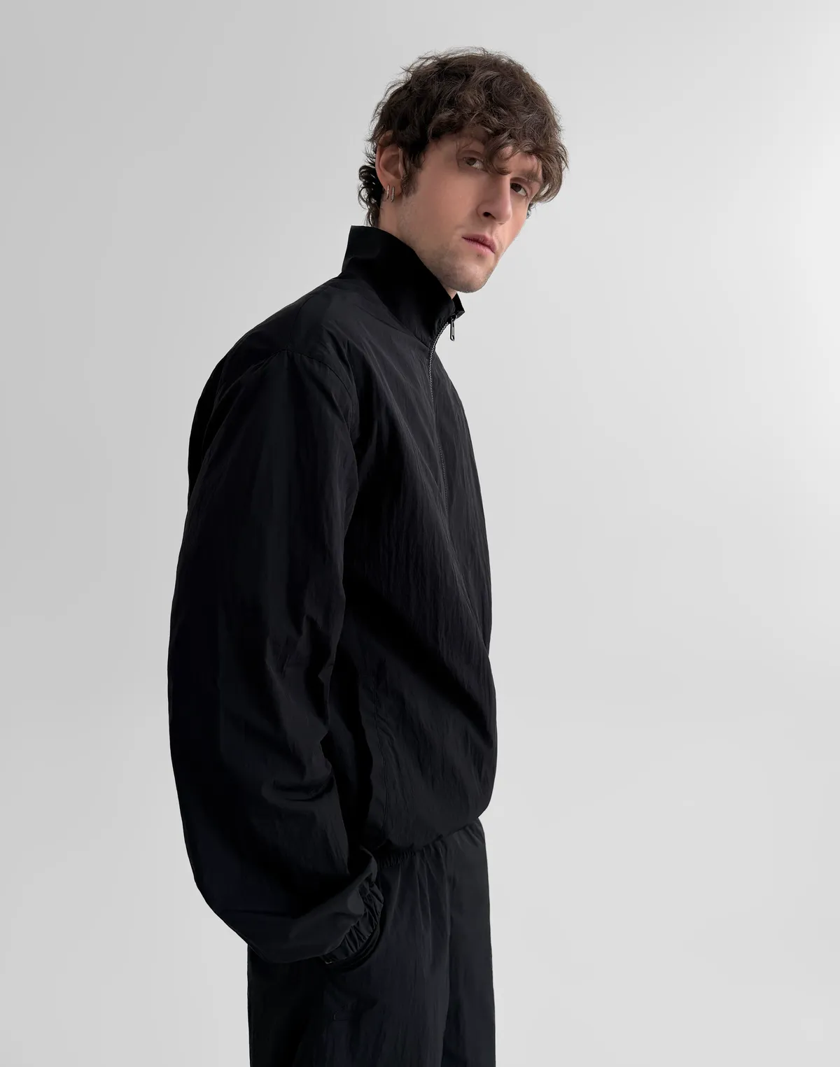 Зіпер чоловічий з плащової тканини, чорний - Фото 6